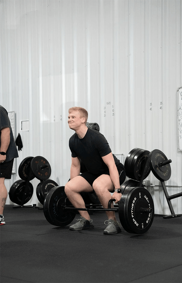 young man dead lifting at Grow Strength & Training